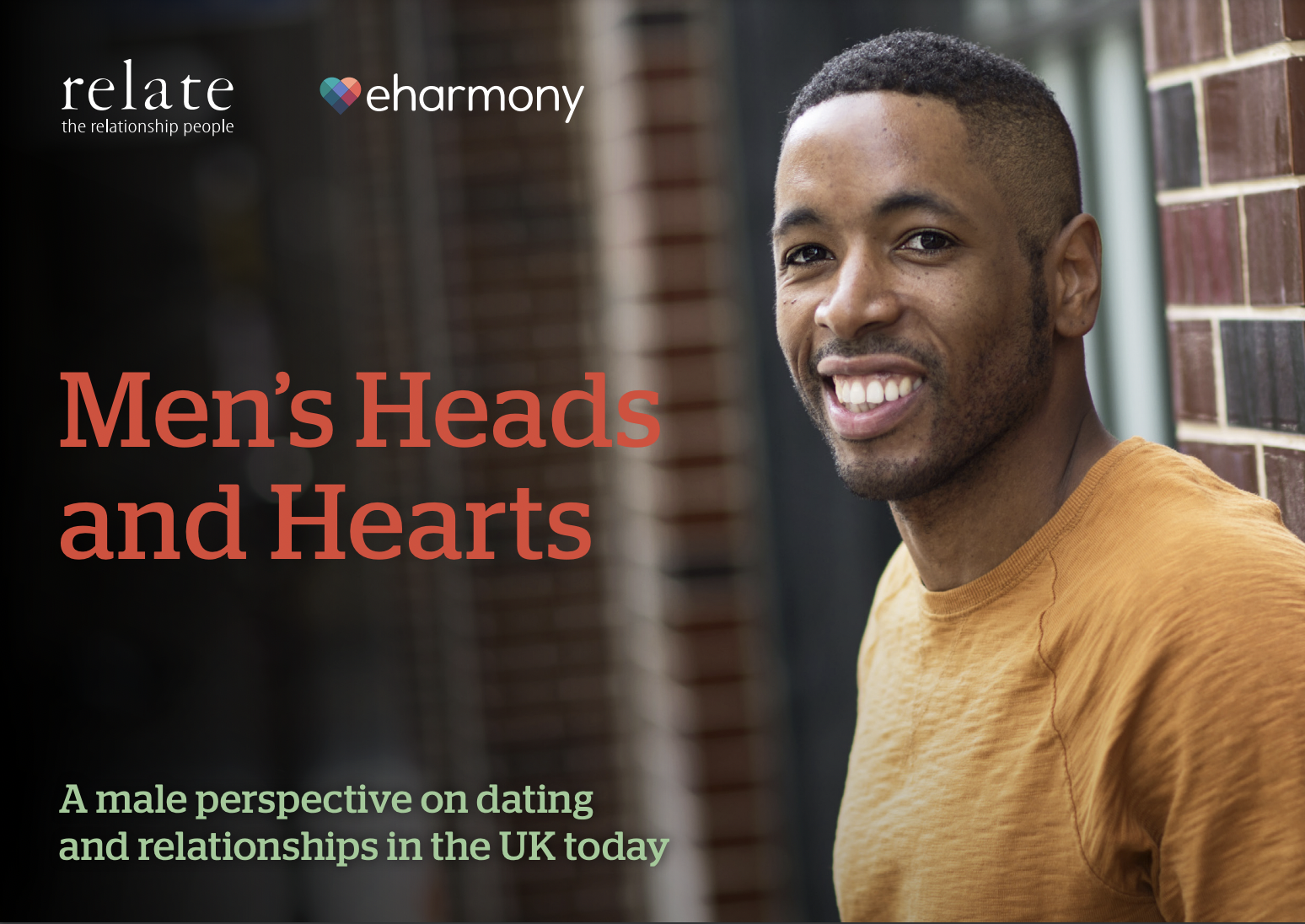 The front cover of our men's heads and hearts report