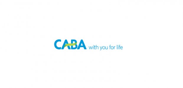 Chartered Accountants Benevolent Association logo, a blue acronym CABA alongside the phrase with you for life